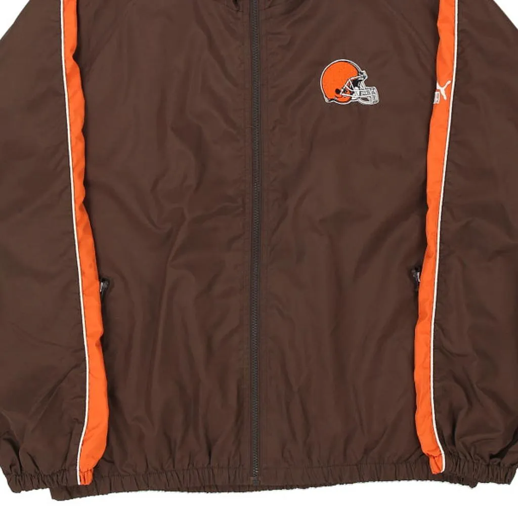 Cleveland Browns Puma NFL Jacket - XL Brown Polyester Blend