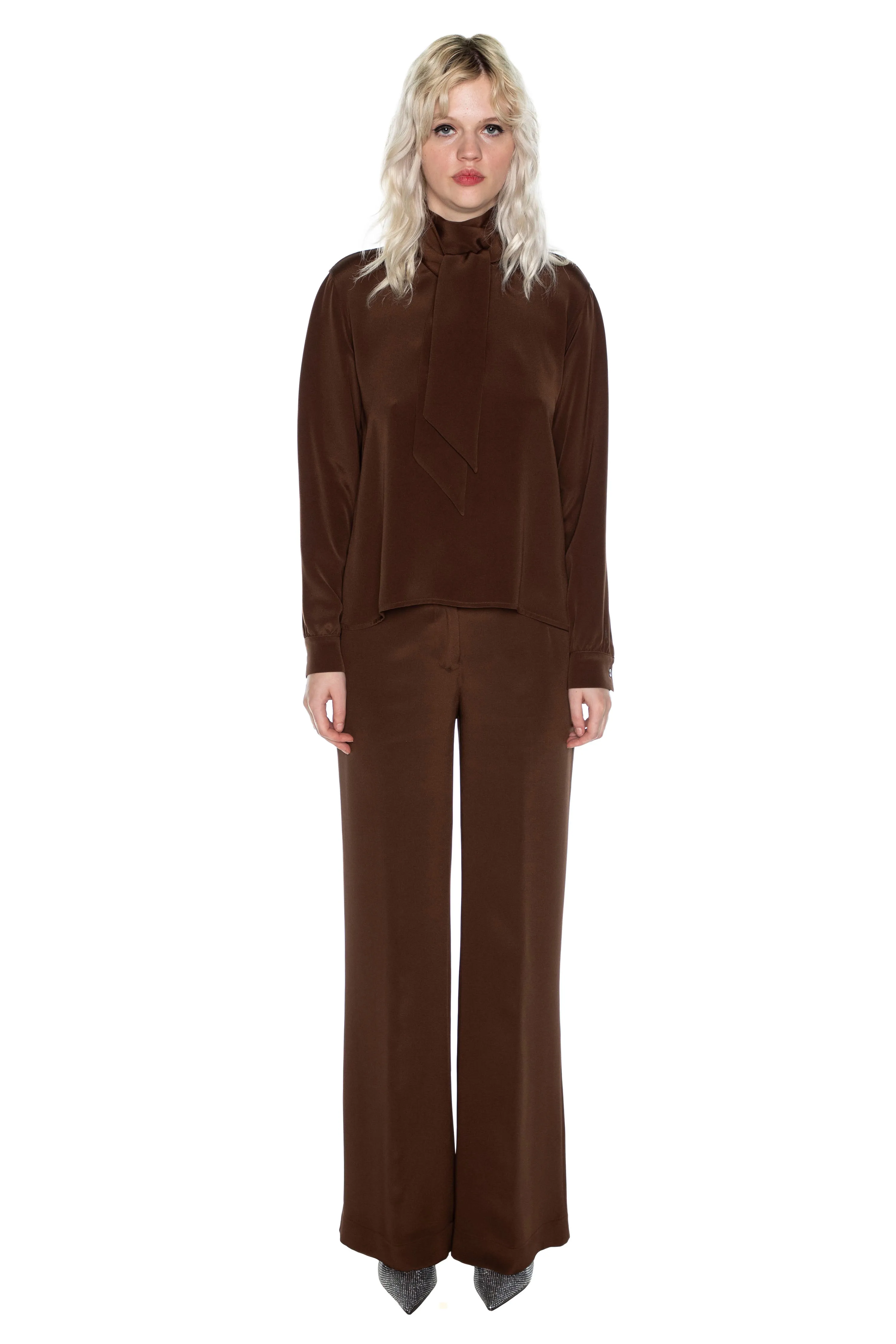 'COCOA POWDER' NEW WIDE LEG PANTS