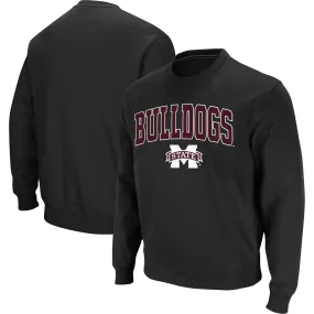 Colosseum Mississippi State Bulldogs Black Arch & Logo Tackle Twill Pullover Sweatshirt