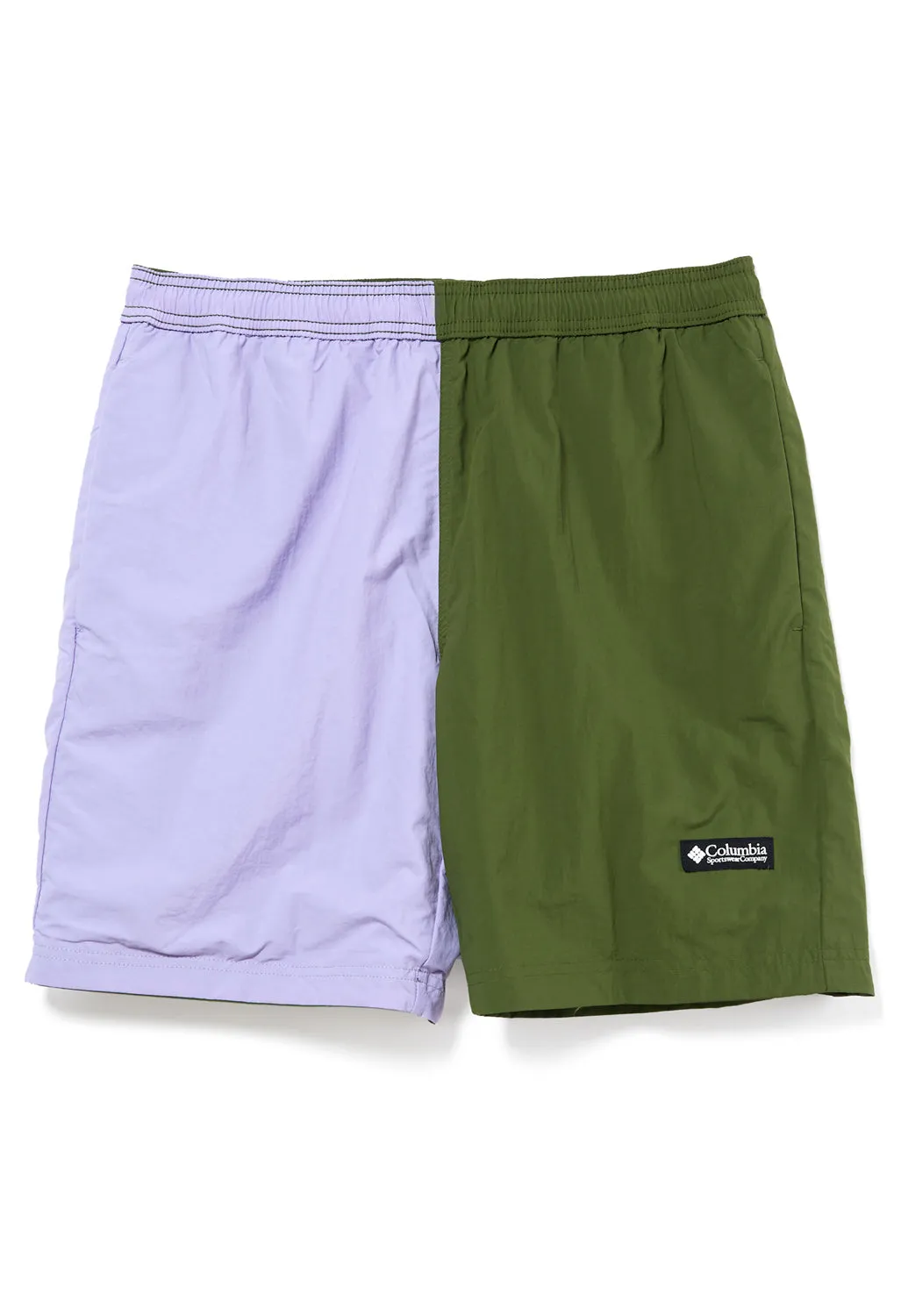 Columbia Men's Deschutes Valley Reversible Shorts - Pesto/Pesto Frosted Purple