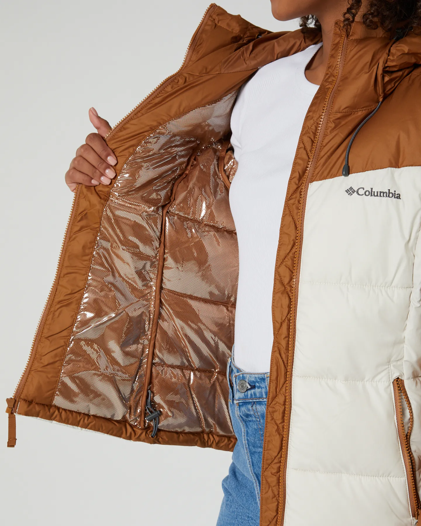 Columbia Pike Lake Ii Insulated Jacket - Camel Brown / Chalk | SurfStitch