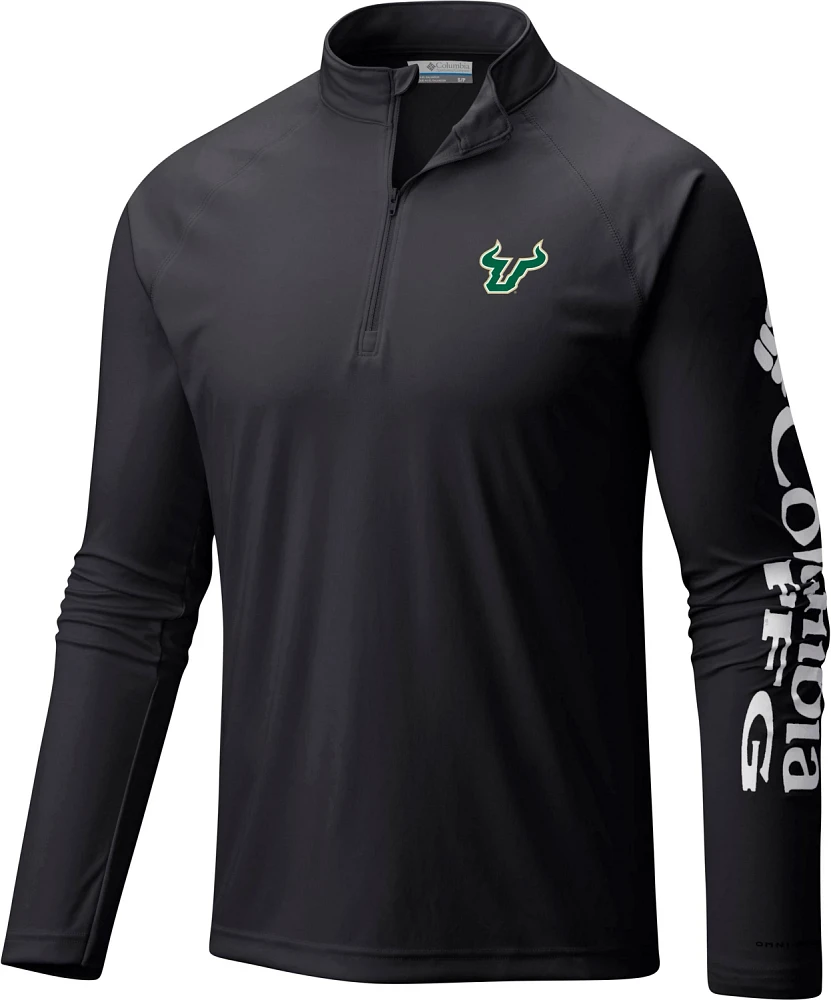 Columbia Sportswear Men's University of South Florida Terminal Tackle 1/4 Zip Sweatshirt