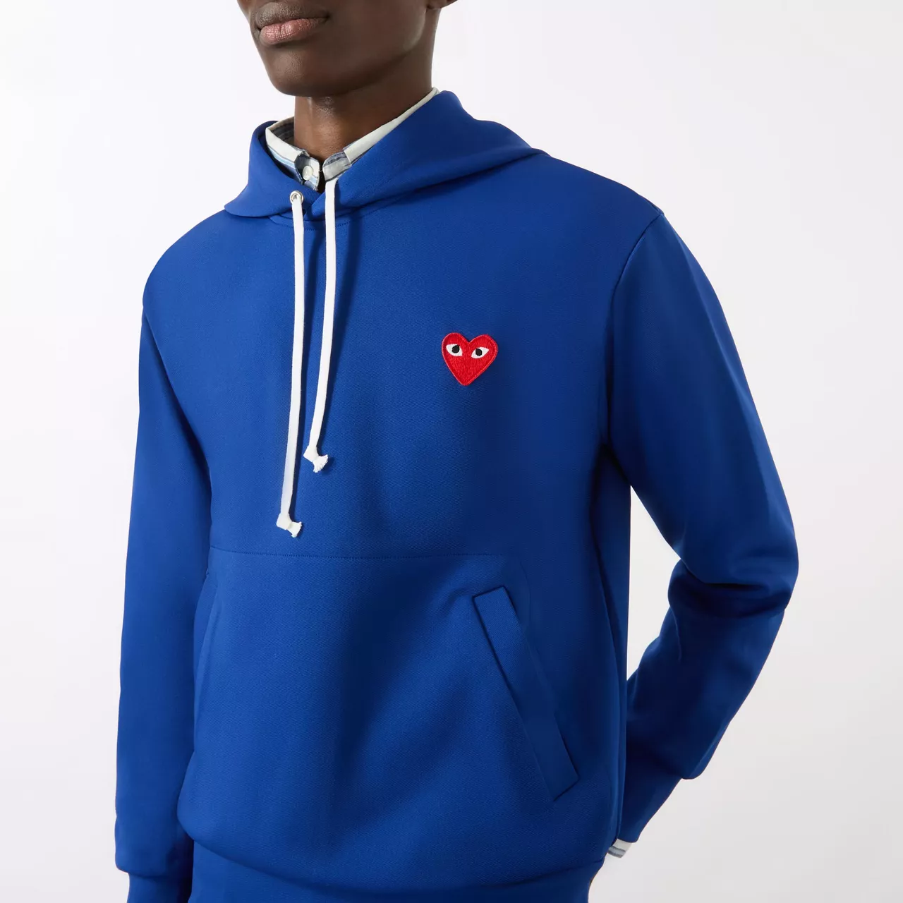 COMME DES GARÇONS PLAY Icon Heart Drawstring Hoodie - Navy