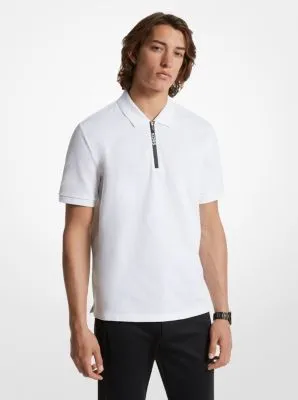 Cotton Half-Zip Polo Shirt