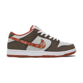 Crushed d.c. x nike dunk low sb ( brown/ white/ orange) men us 8-13 dh7782-001