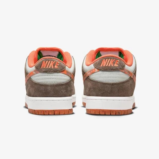 Crushed d.c. x nike dunk low sb ( brown/ white/ orange) men us 8-13 dh7782-001