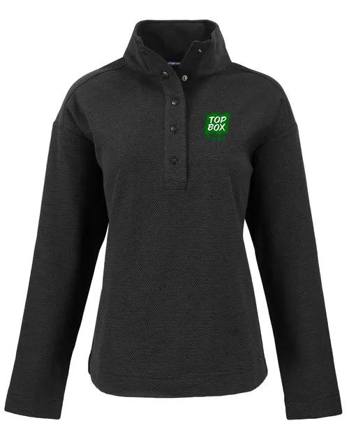 Cutter & Buck Hunts Point Eco Textured Fleece Recycled Ladies Snap Pullover