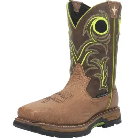 Dan Post Men's Brown and Lime Waterproof Boot