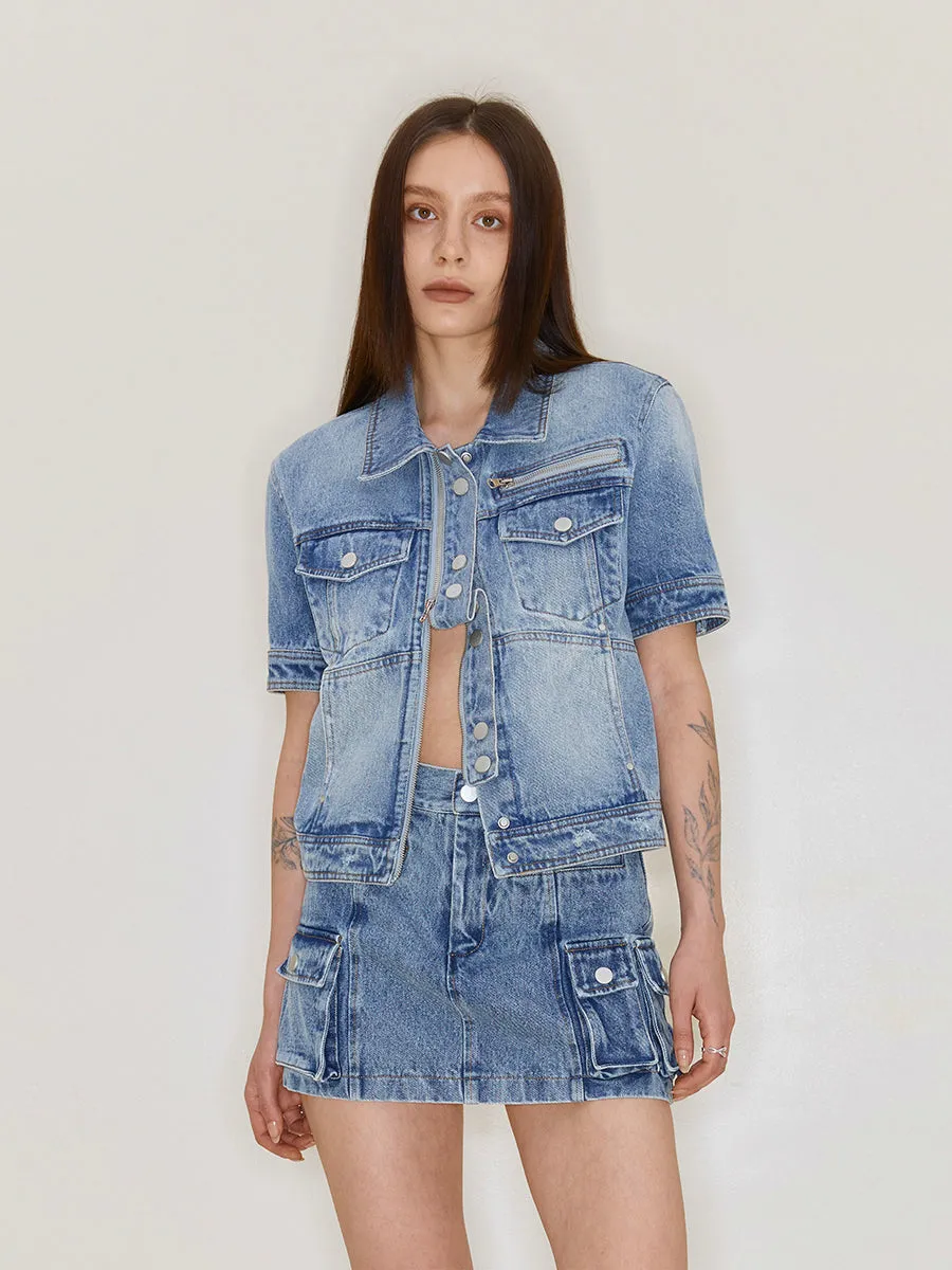 Denim Short-sleeved Jacket