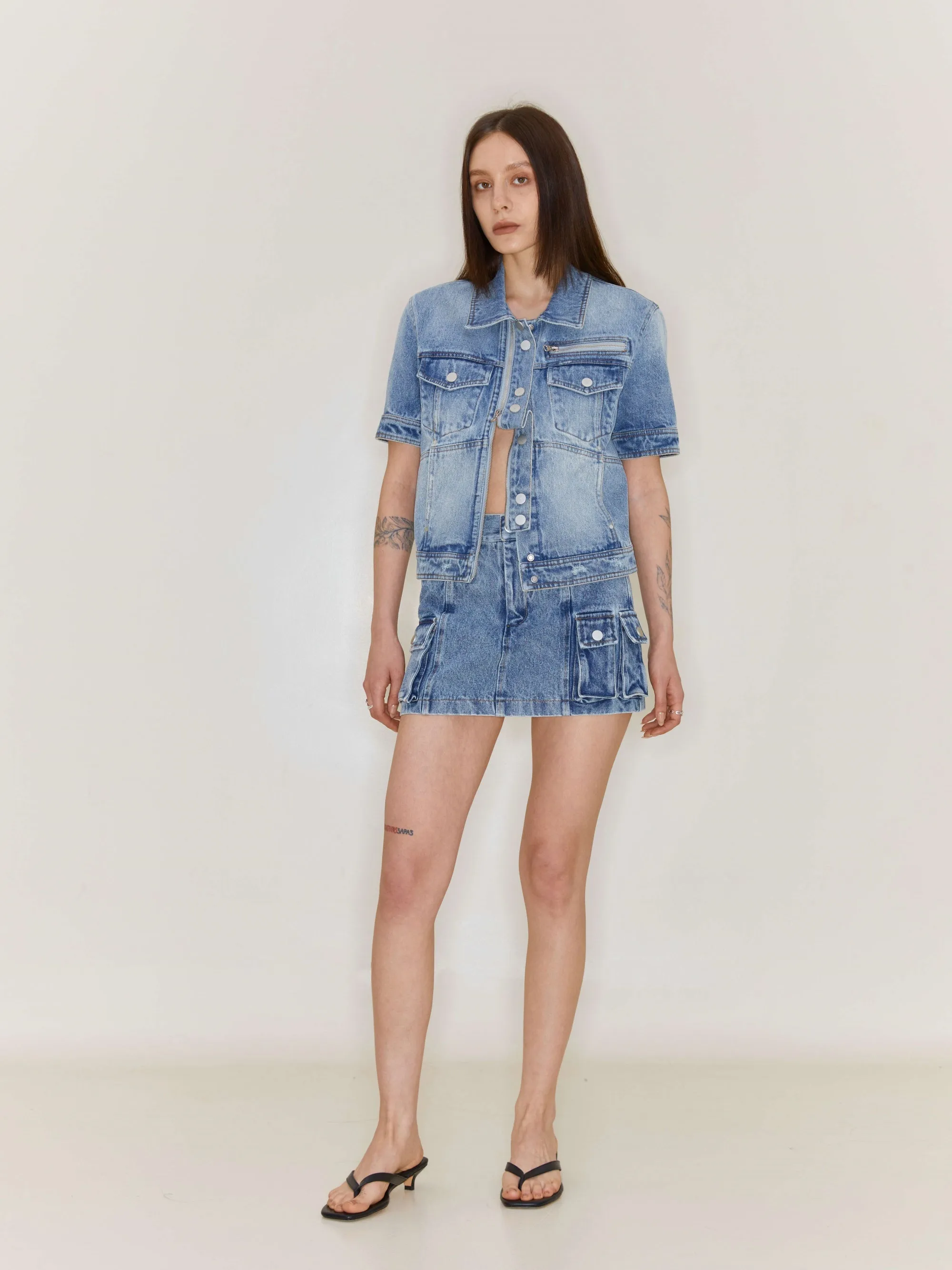 Denim Short-sleeved Jacket