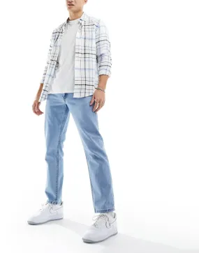 Don't Think Twice DTT rigid straight fit jeans in light blue