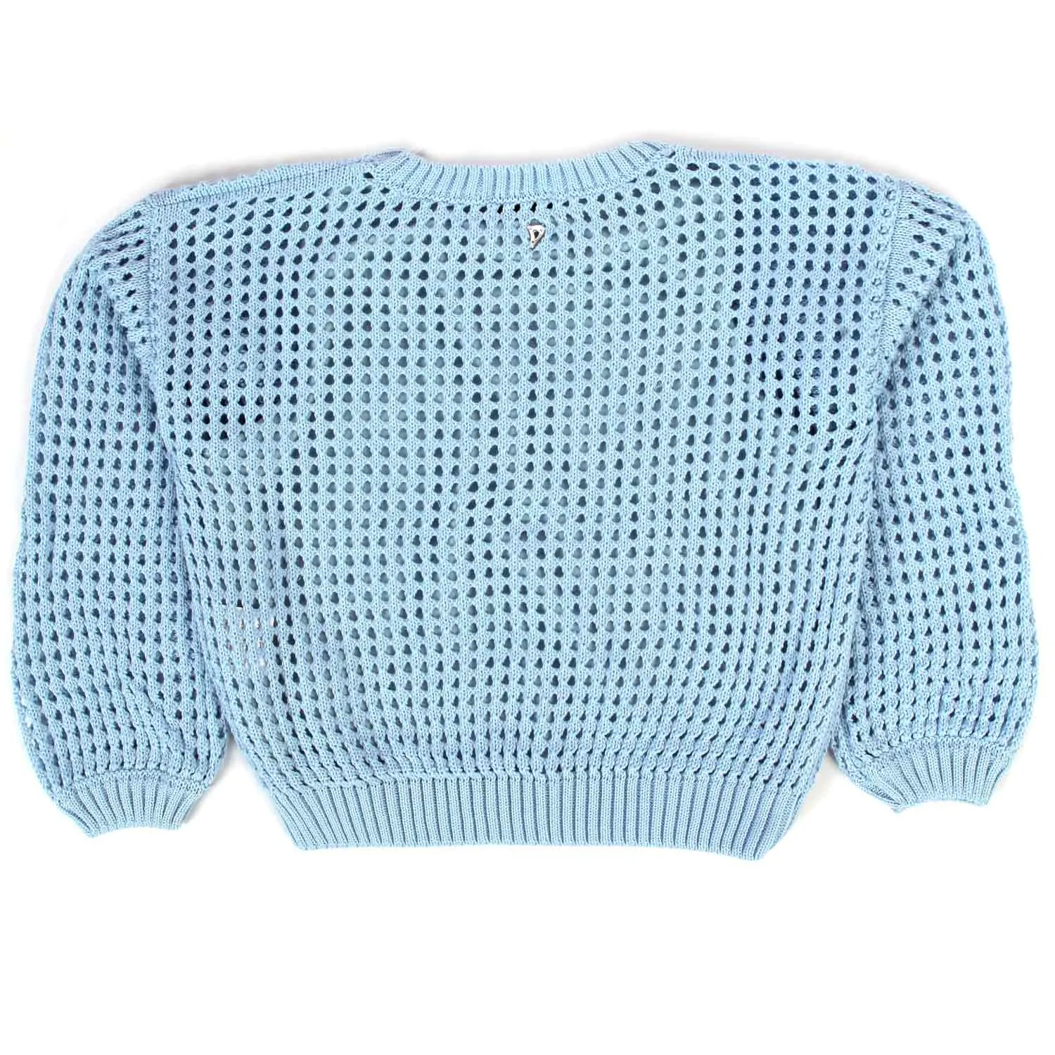 Dondup Light Blue Perforated Pullover With Tank Top