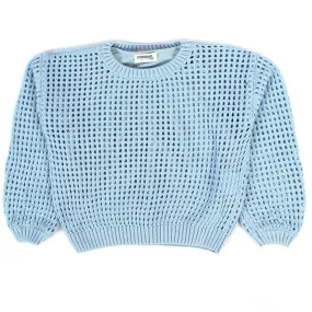 Dondup Light Blue Perforated Pullover With Tank Top