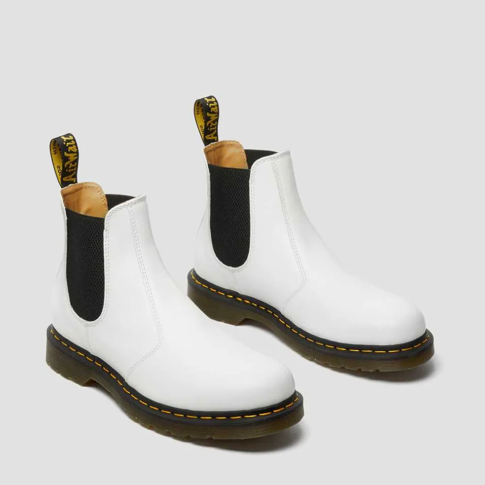 Dr. Martens Women's 2976 Chelsea Softy T Pull On Leather Boot (White)