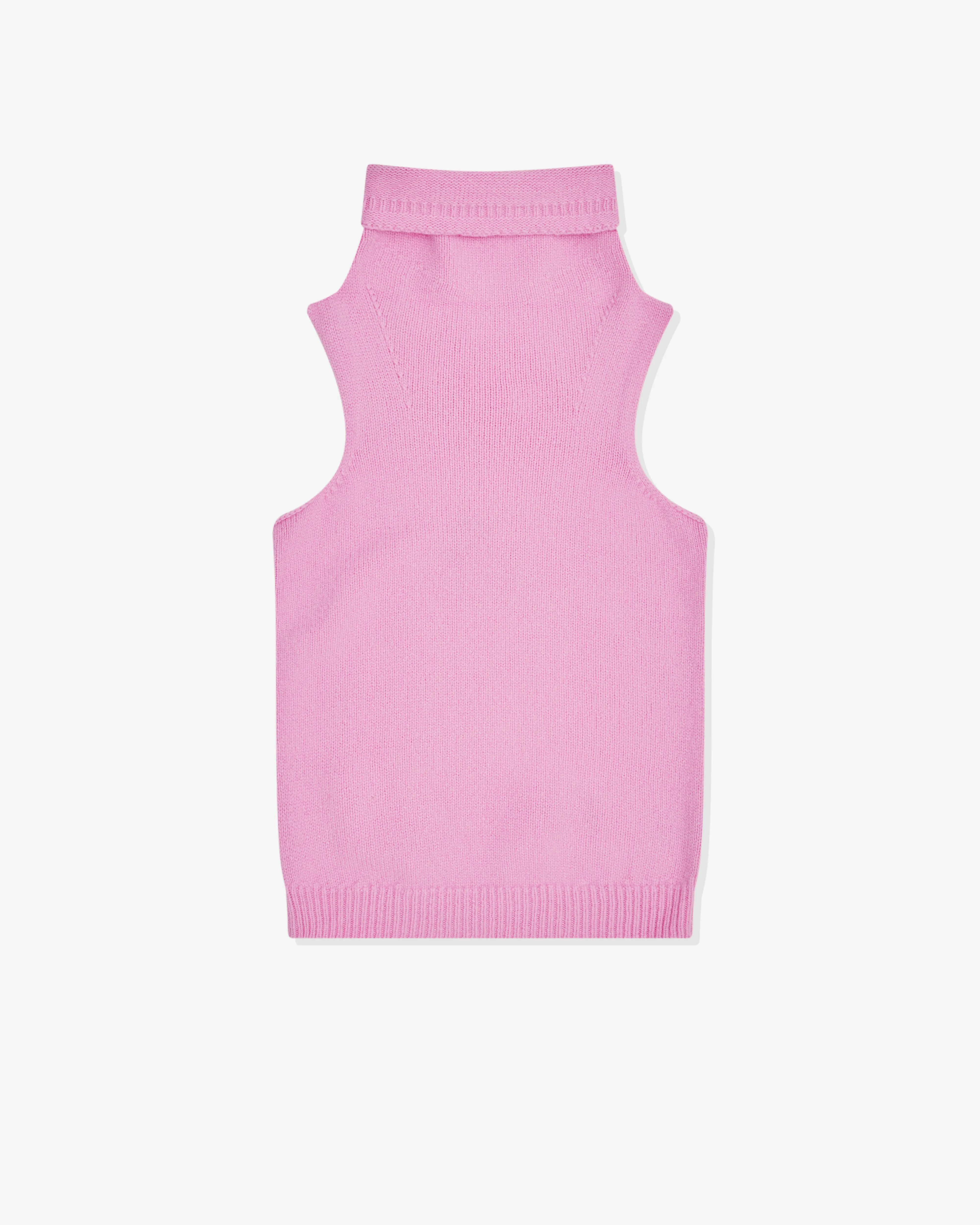 Dries Van Noten Women's Funnel Neck Sleeveless Top  Pink