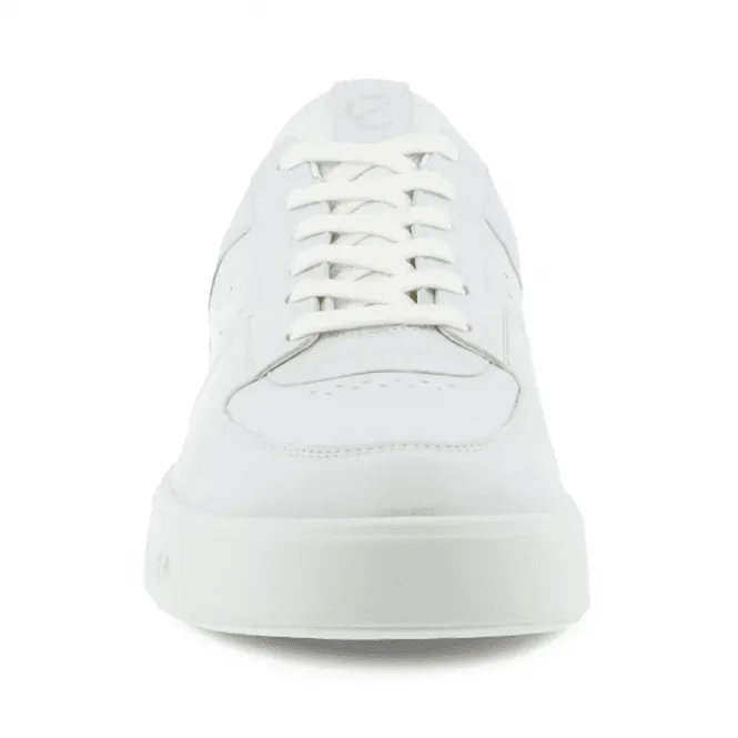 Ecco  Mens Street 720 White Lace-Up Leather Trainers 520814-01007