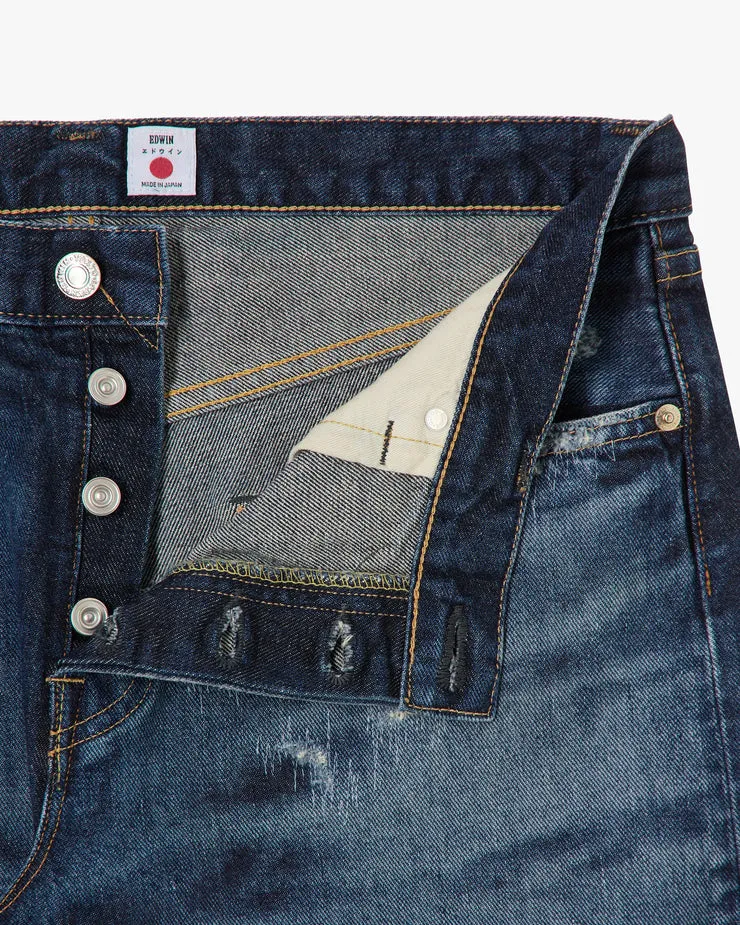 Edwin Made In Japan Regular Tapered Mens Jeans - 12.6oz Kaihara Yoshiko Left Hand Denim / Blue Remake