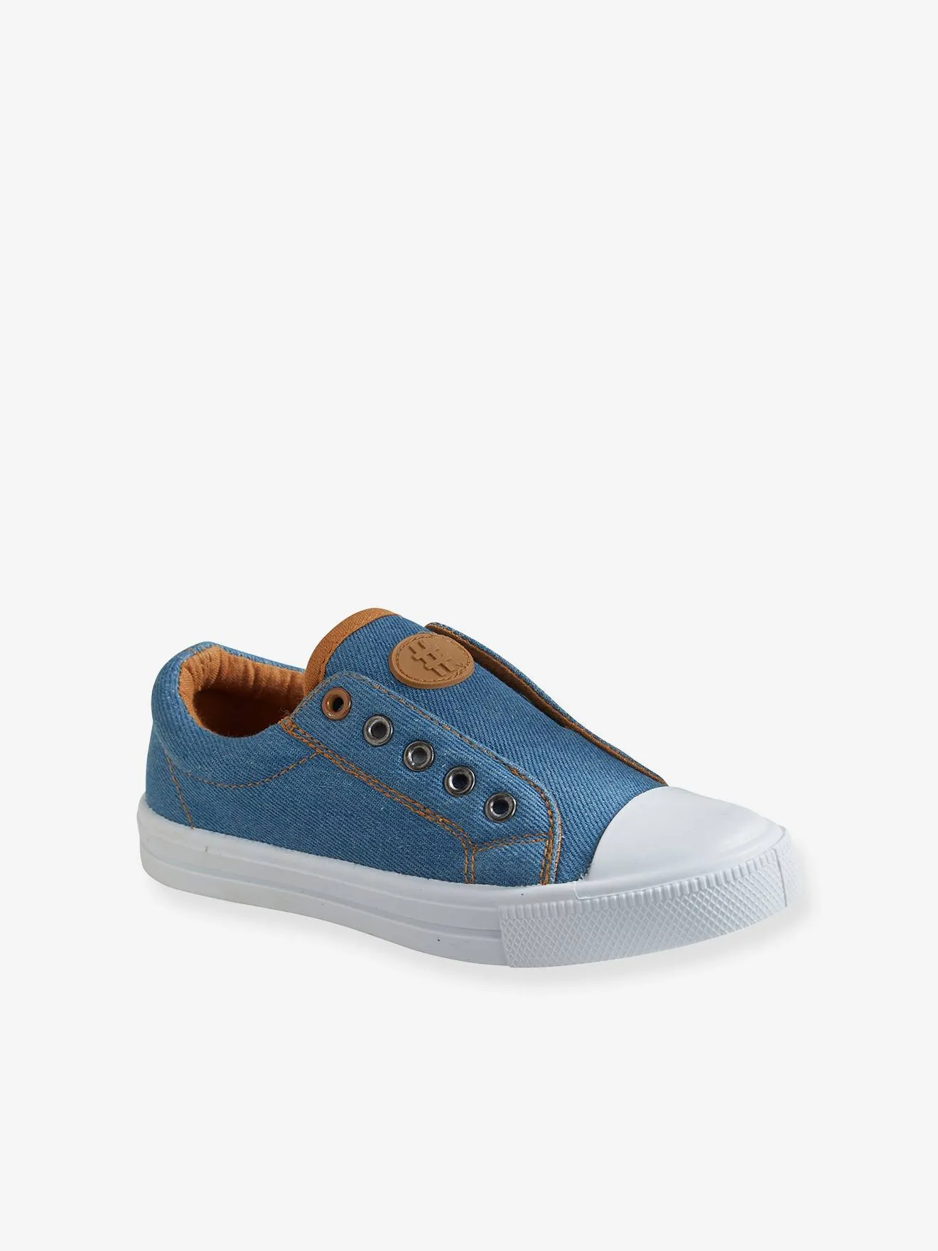 Elasticated Canvas Trainers for Boys - blue