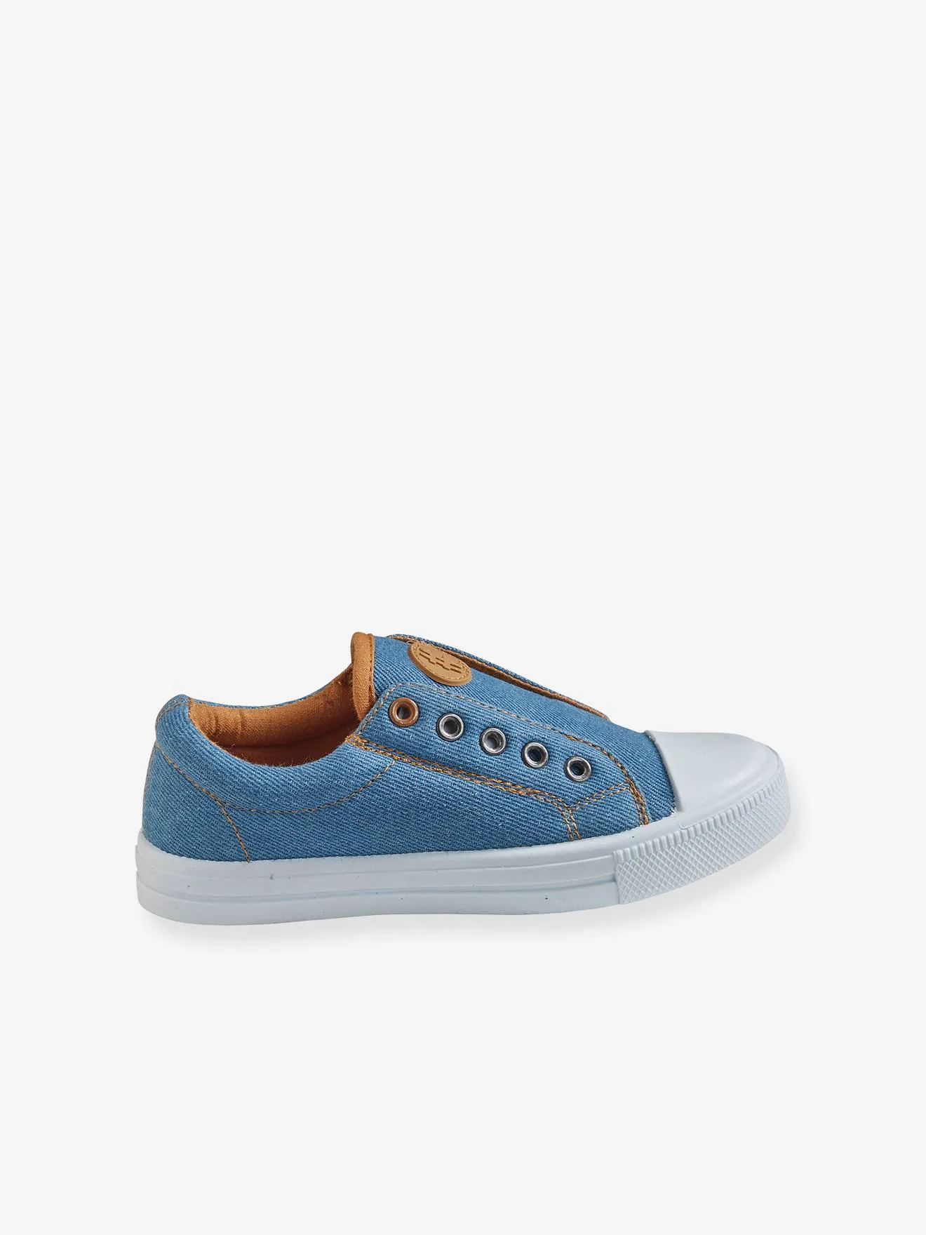 Elasticated Canvas Trainers for Boys - blue