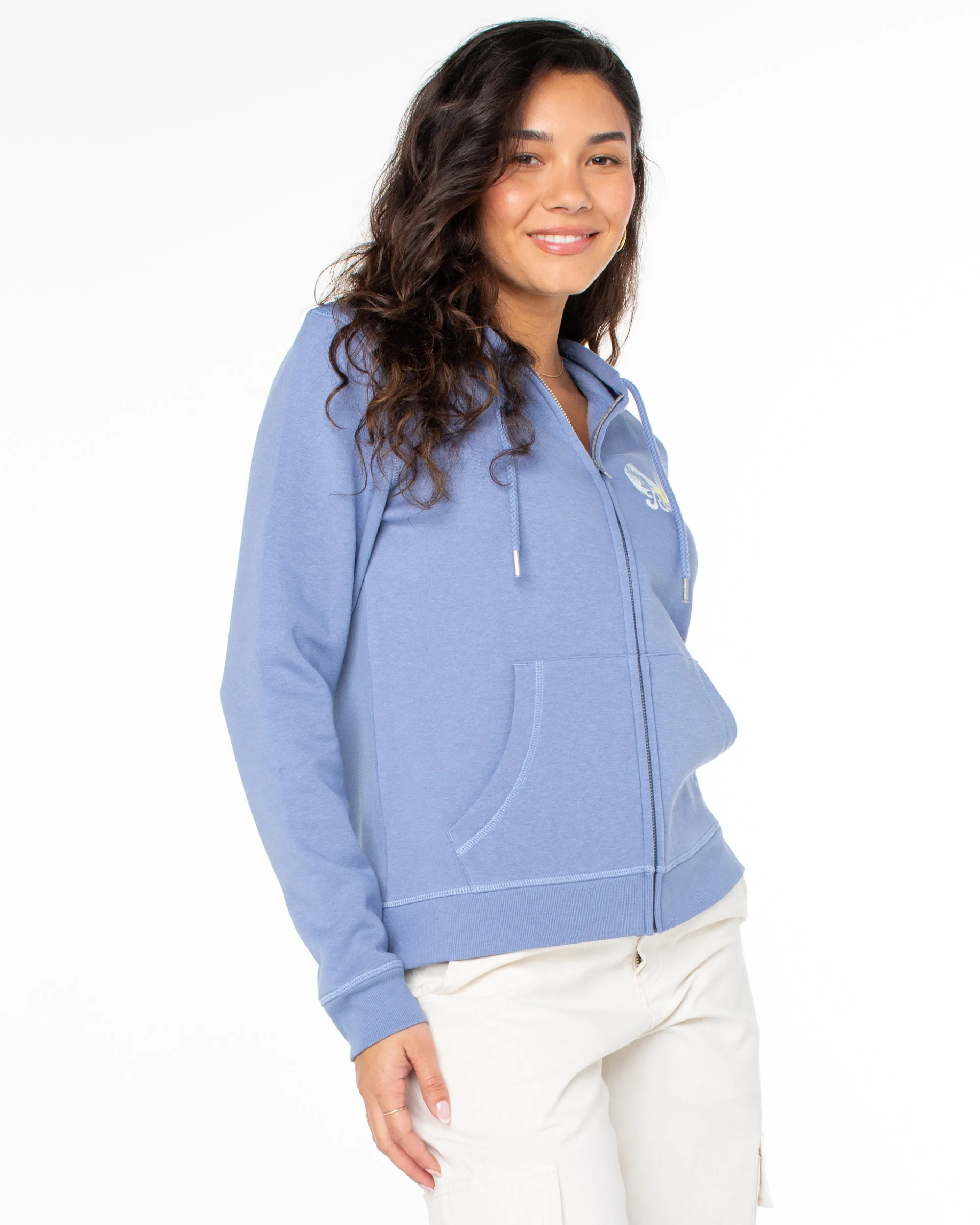 Evening Hike Zip Up Hoodie - Infinity Blue