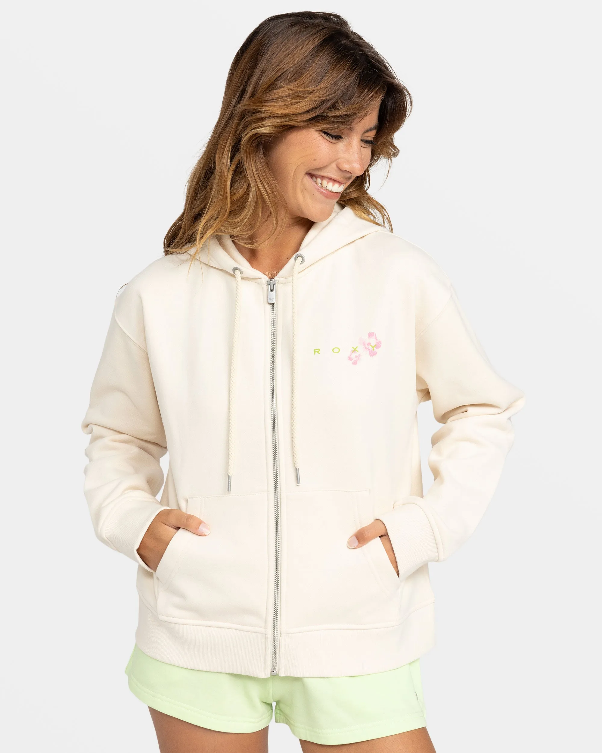 Evening Hike Zip Up Hoodie - Parchment