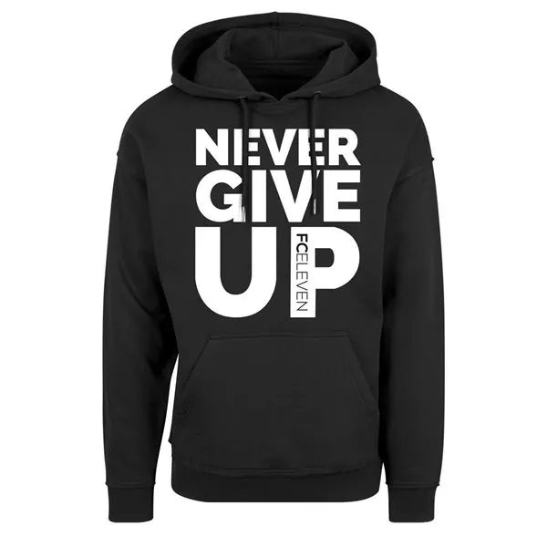 FC Eleven - Never Give Up Hoodie - Black