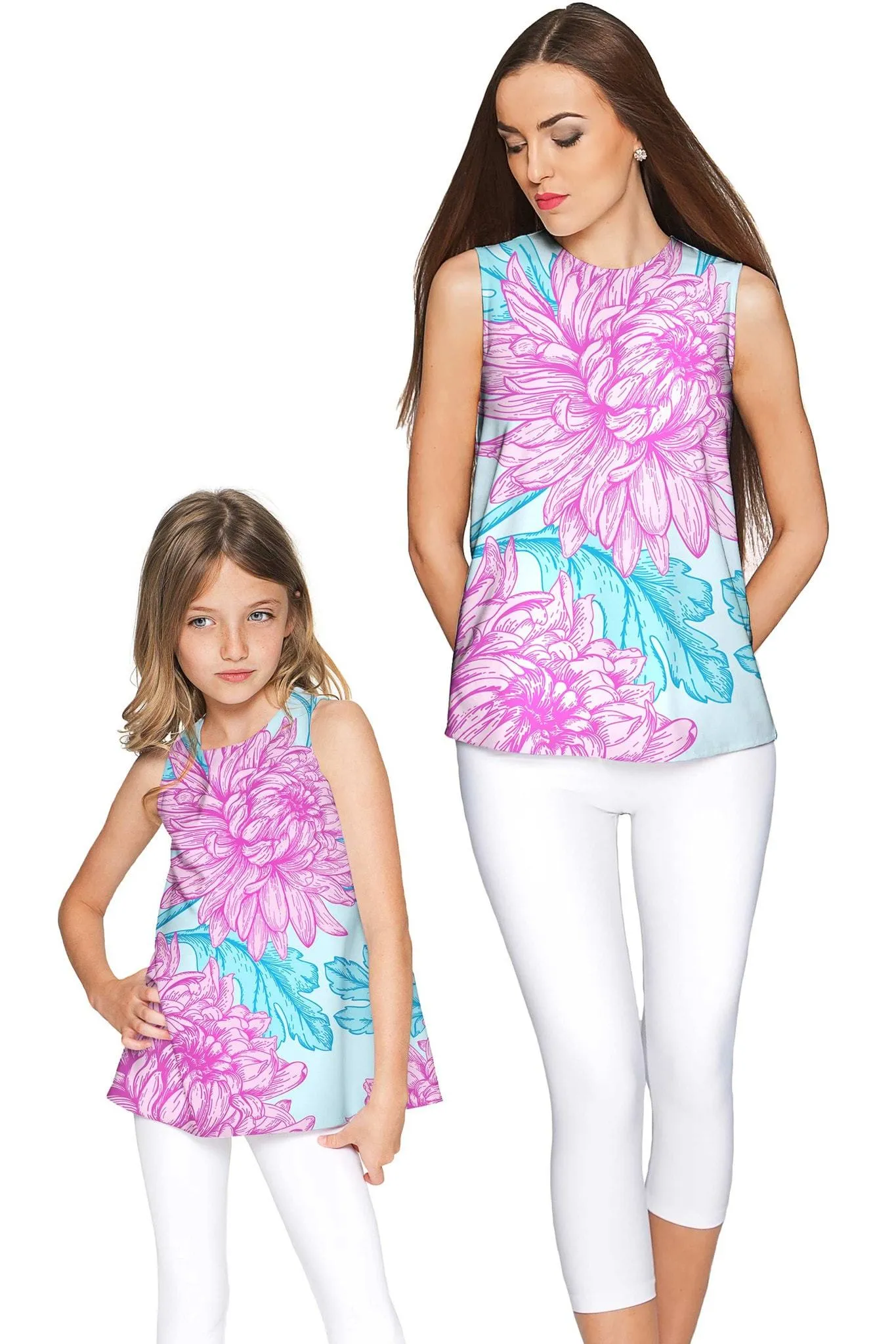 Floral Bliss Emily Sleeveless Dressy Top - Mommy & Me