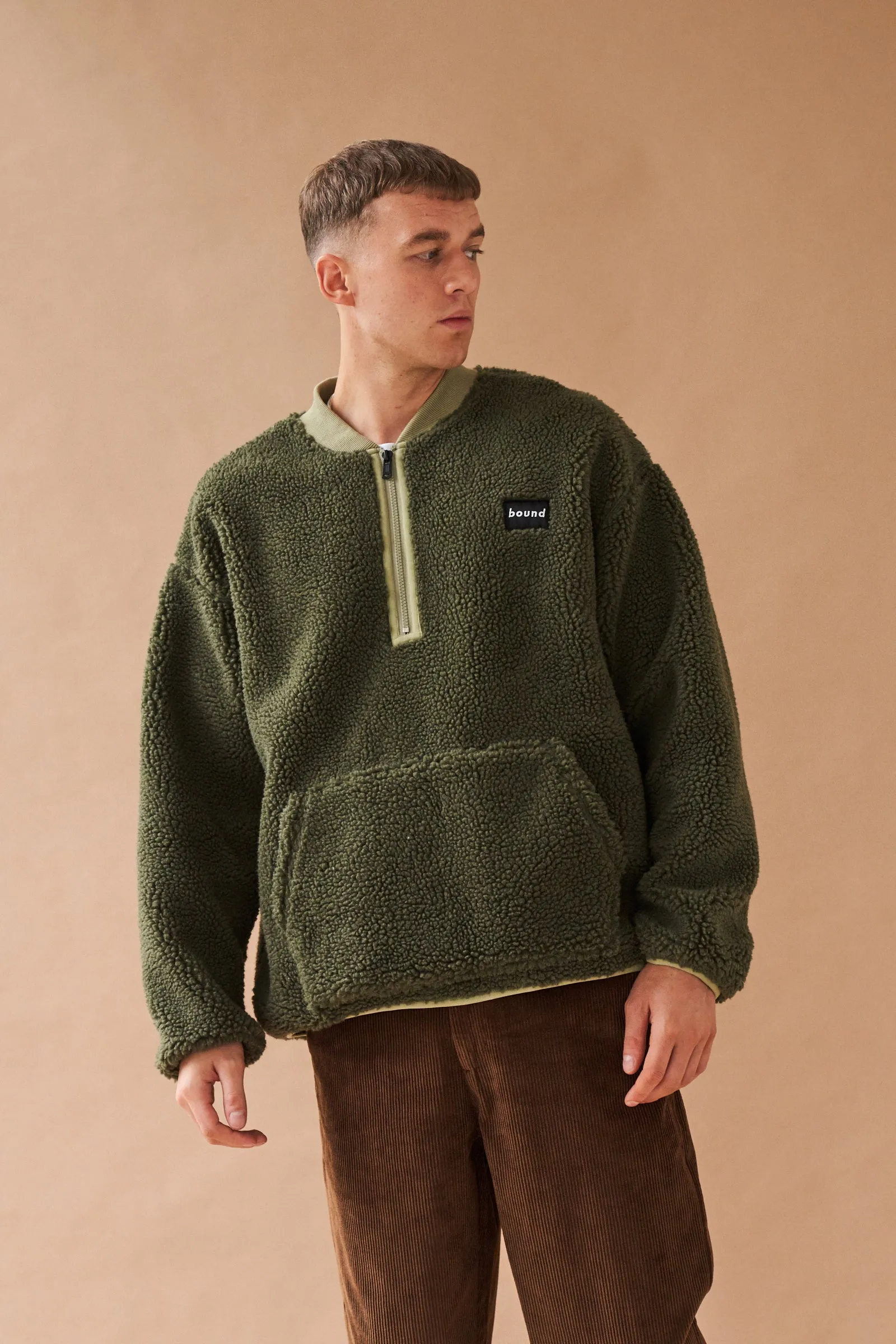 FOREST HALF ZIP FLEECE PULLOVER