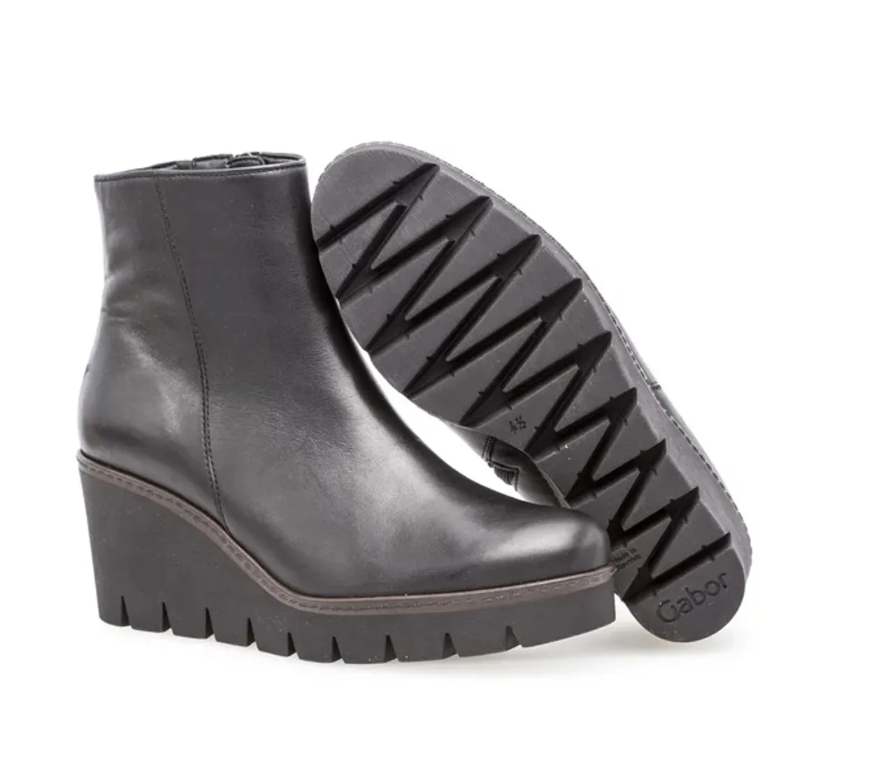 Gabor 54.780.27 Black Wedge Ankle Boot