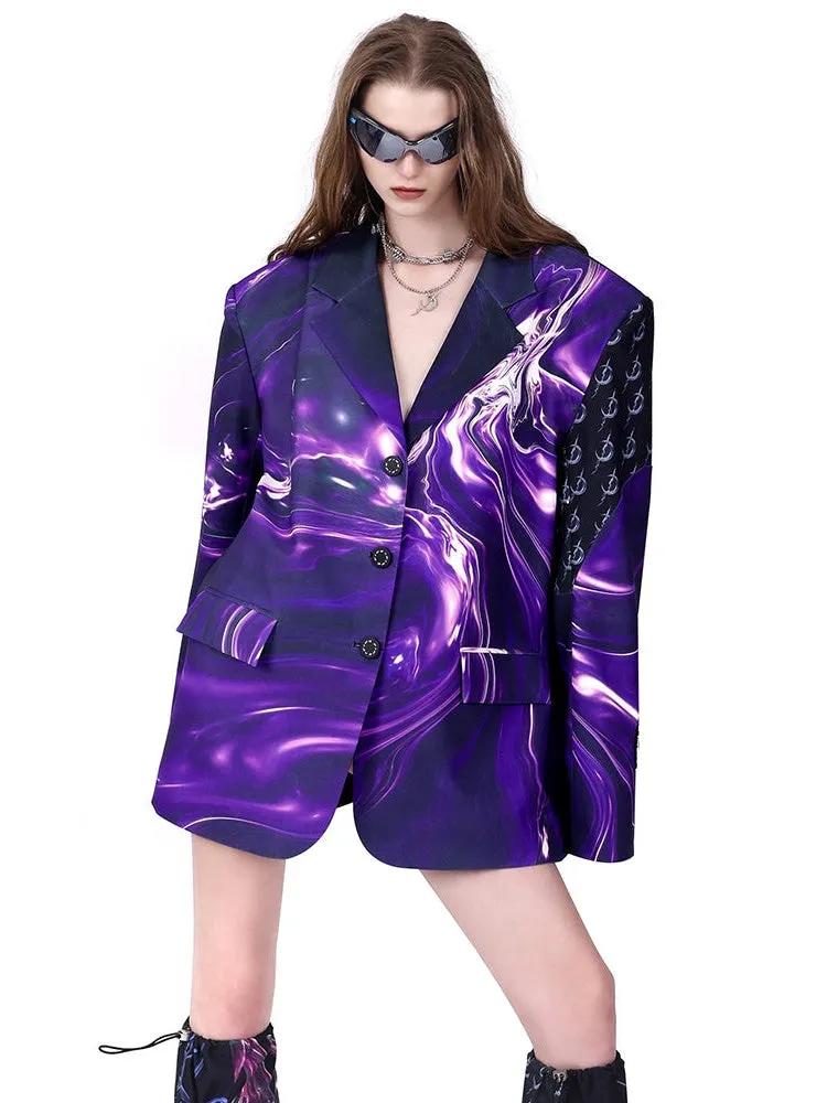 Galaxy Print OverSize Jacket