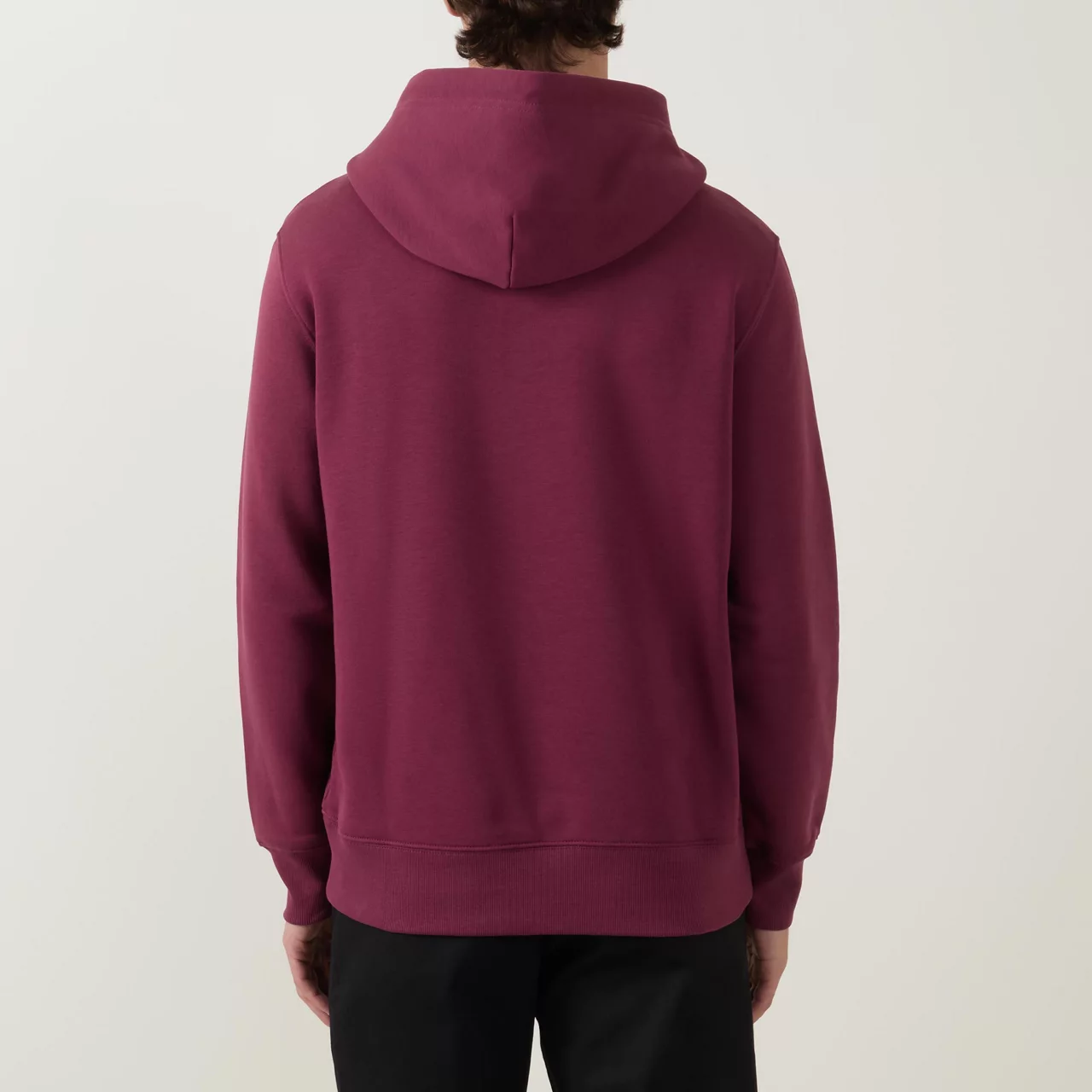 GANT Shield Logo Drawstring Hoodie - Wine