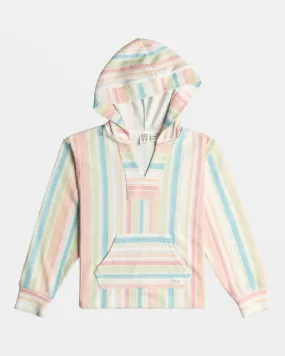 Girls 4-16 Feels Like Summer Hoodie - White Salty Stripe