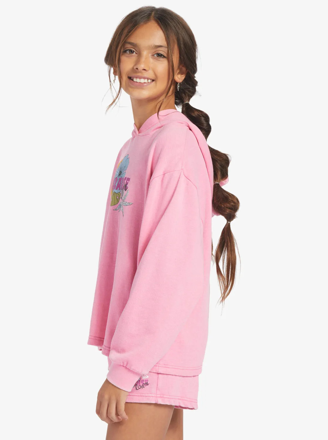 Girls 4-16 Sun My Sweet Sun B Oversized Hoodie - Sachet Pink