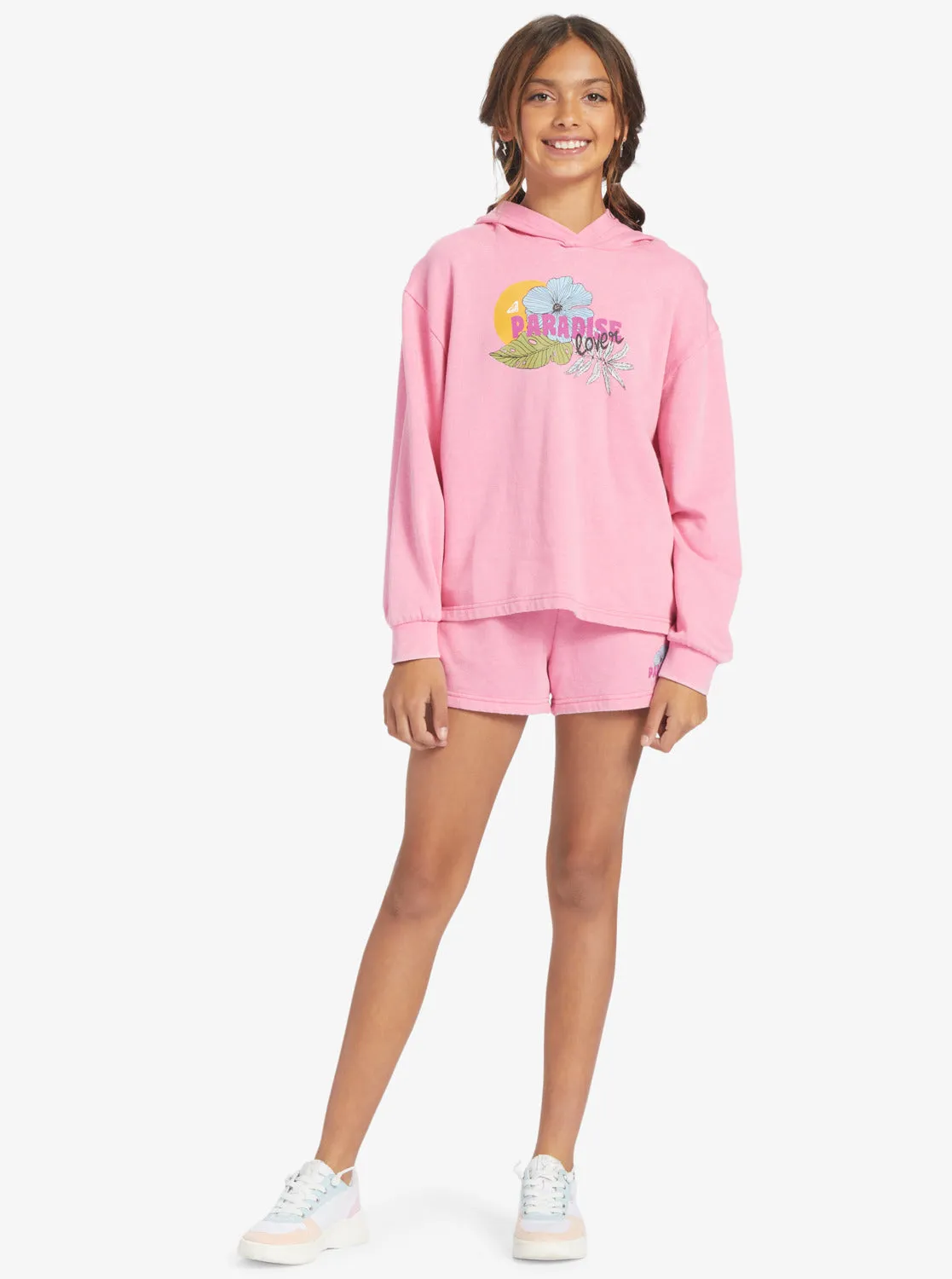 Girls 4-16 Sun My Sweet Sun B Oversized Hoodie - Sachet Pink