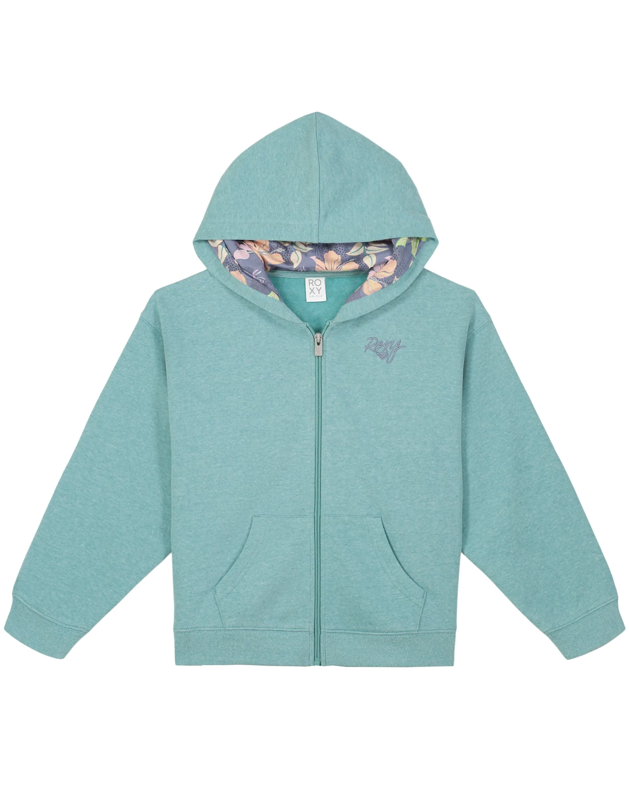 Girls 7-16 Sunny Floral Front Zip Hoodie