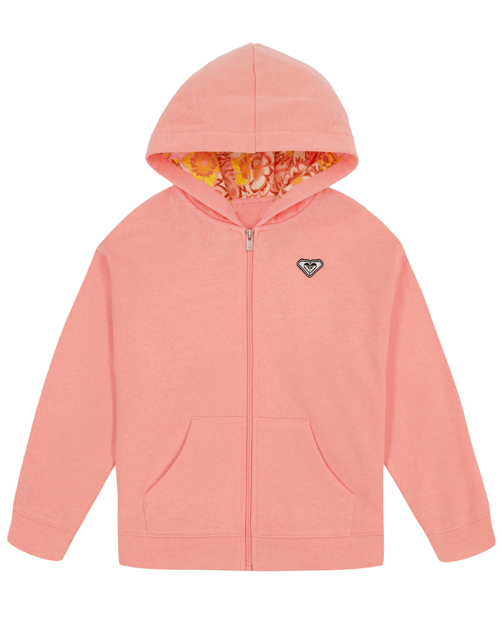 Girls 7-16 Wild Flower Front Zip Hoodie