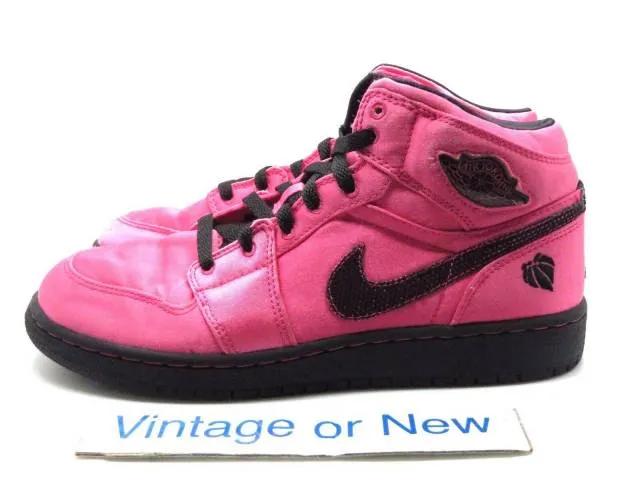 Girls nike air jordan i 1 phat valentine's spark pink black gs 2011 sz 6.5y