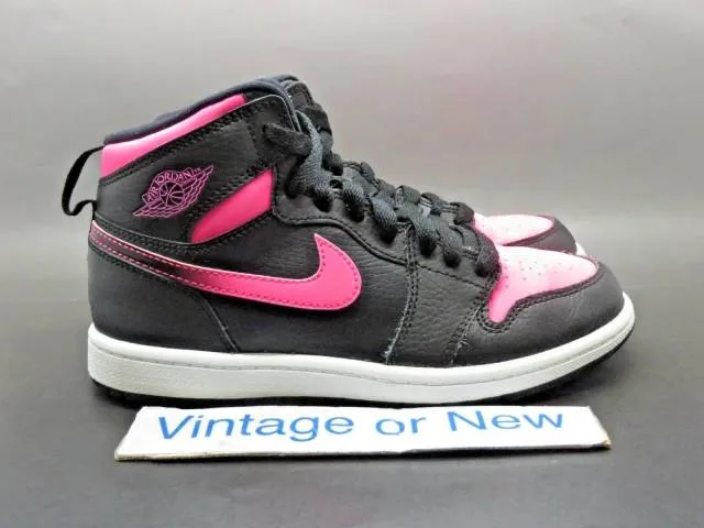 Girls nike air jordan i 1 retro high black hyper pink white gp 2017 sz 2y