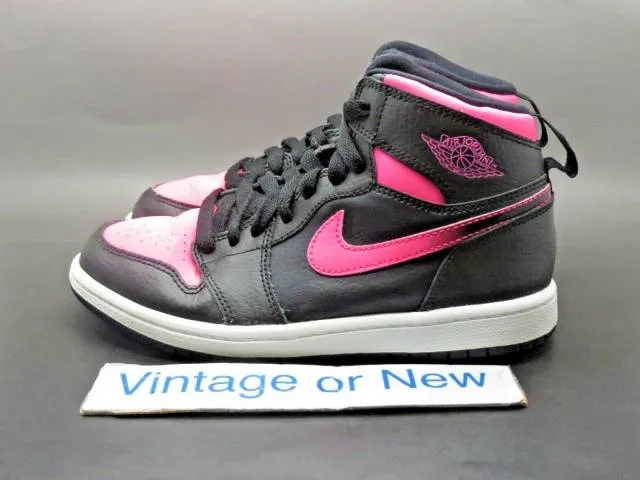 Girls nike air jordan i 1 retro high black hyper pink white gp 2017 sz 2y