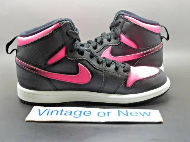 Girls nike air jordan i 1 retro high black hyper pink white gp 2017 sz 2y