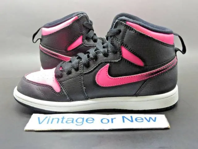 Girls nike air jordan i 1 retro high black hyper pink white gp 2017 sz 2y