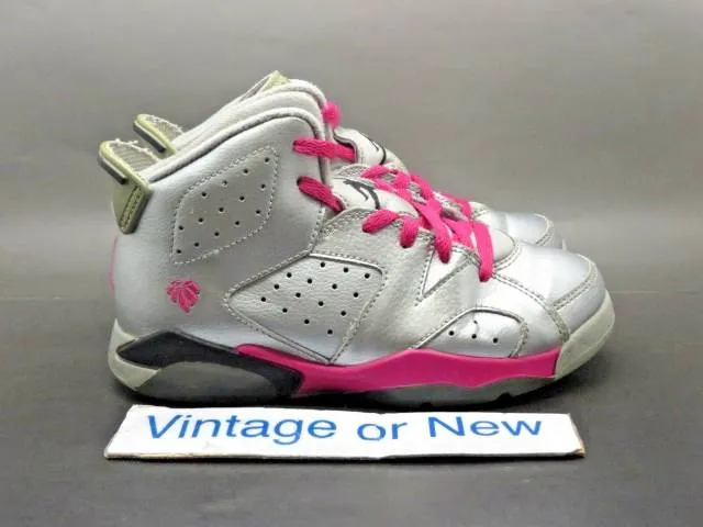 Girls' nike air jordan vi valentine's day retro gp 2014 sz 13c