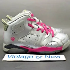 Girls' nike air jordan vi valentine's day retro gp 2014 sz 13c