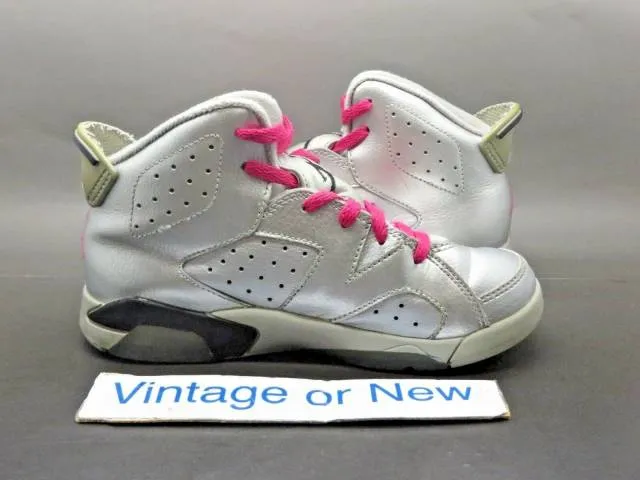 Girls' nike air jordan vi valentine's day retro gp 2014 sz 13c