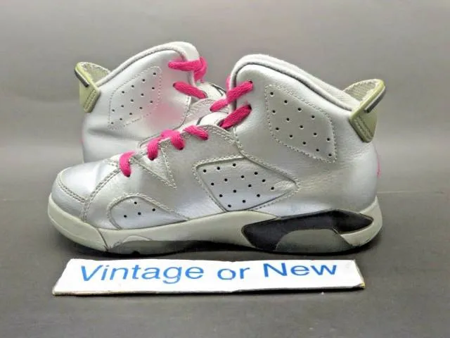 Girls' nike air jordan vi valentine's day retro gp 2014 sz 13c