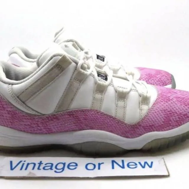 Girls nike air jordan xi 11 low pink snakeskin retro gs 2013 sz 7y