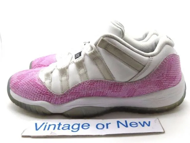 Girls nike air jordan xi 11 low pink snakeskin retro gs 2013 sz 7y