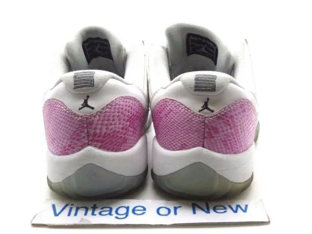 Girls nike air jordan xi 11 low pink snakeskin retro gs 2013 sz 7y