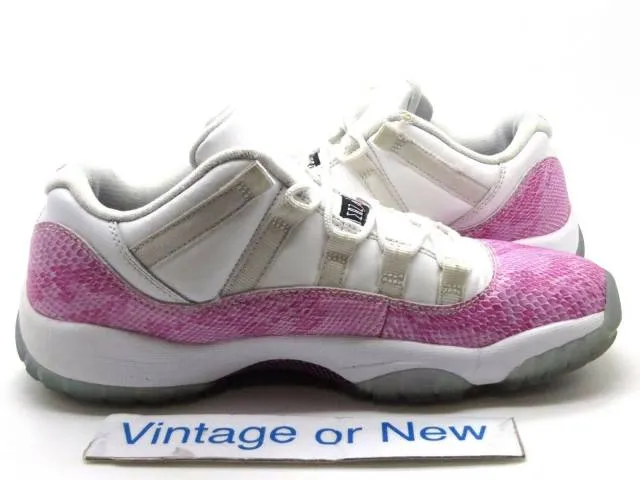 Girls nike air jordan xi 11 low pink snakeskin retro gs 2013 sz 7y