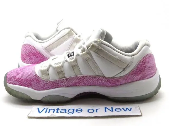 Girls nike air jordan xi 11 low pink snakeskin retro gs 2013 sz 7y